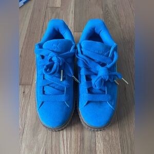 New PUMA Womens Fenty X Creeper Phatty Lace Up Sneakers Size 8 Blue